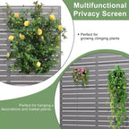 MAYEERTY Planter Box with Trellis Iron Gray Louvered Classic Style 72x35x16in 3-Piece Set