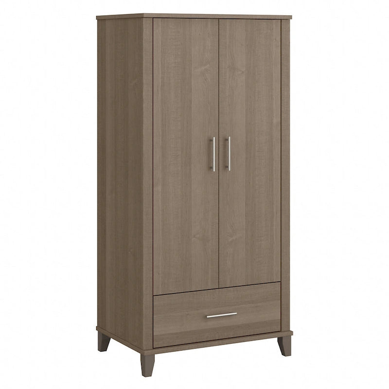 Somerset Tall Entryway Cabinet with Doors and Drawer by Bush Furniture