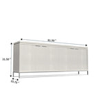 Clihome Furniture Wood 4-Door Accent Cabinet