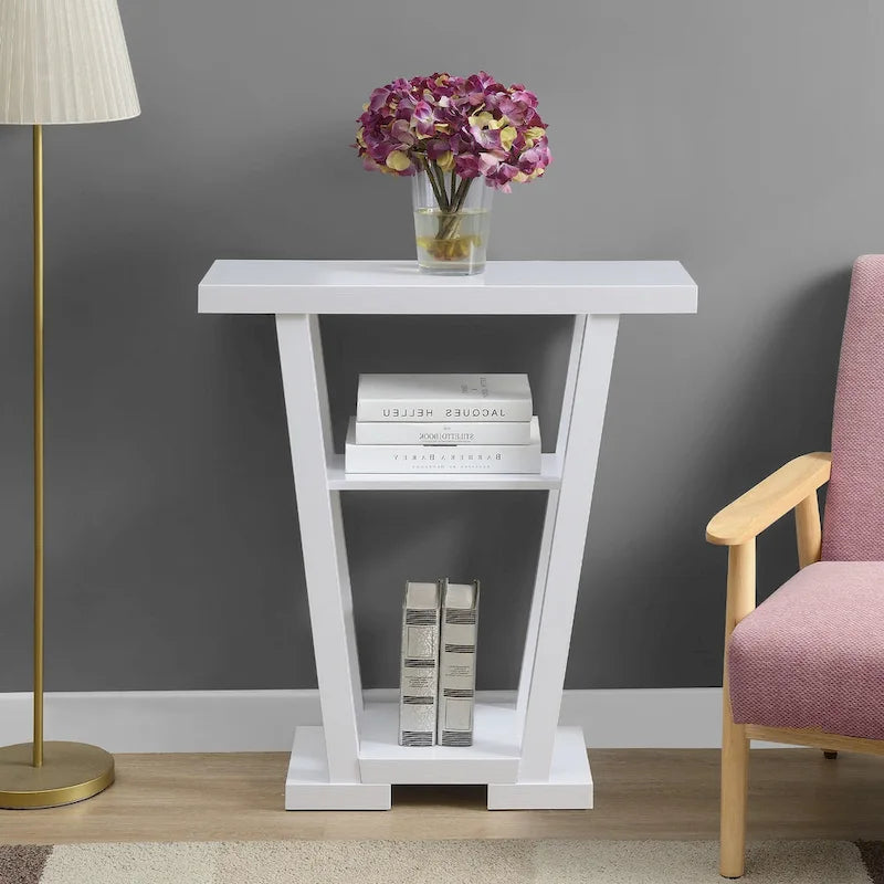 Convenience Concepts Newport V Console Table with Shelves