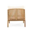 Jabe Outdoor Acacia Wood and Wicker Club Chair Set by Christopher Knight Home