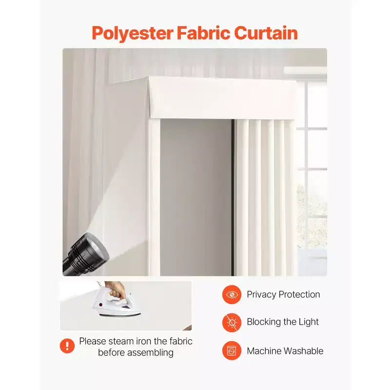 VEVOR Fitting Room, Dressing Room with Thick Polyester Curtains, Privacy Space with Shading Curtain and a Hook, 39 x 39 x 78 in, Gray