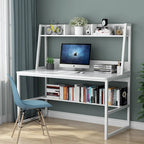47 Inch Modern Computer Desk with Hutch and Bookshelf