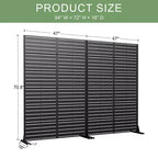 72 H Dovelina Outdoor Privacy Screen Decorative Garden Fence (Set of 2)