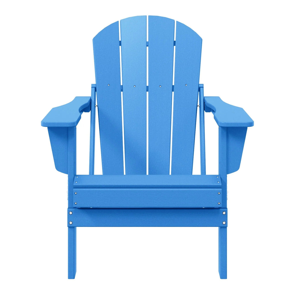 Polytrends Laguna Fade Resistant All Weather Outdoor Patio Folding Adirondack Chair