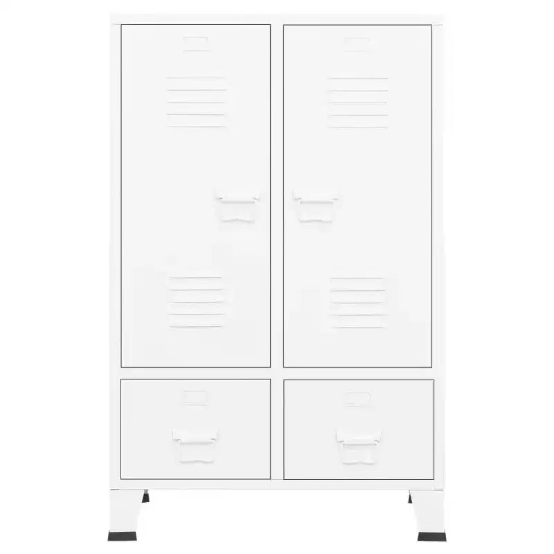 vidaXL Wardrobe Black Sheet Metal Medium Adjustable Shelves