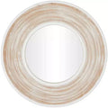 35x35 Wooden Wall Mirror with White Wash Effect Cream - Olivia & May: No Assembly, MDF Frame, Indoor Use