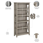 Key West 5 Shelf Bookcase Set by Bush Furniture