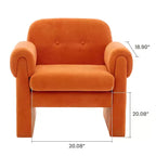 Hyleory Downy Fluffy Cloud Upholstered Accent Chair,Armchair for Bedroom Reception Area Reading Room Living Room