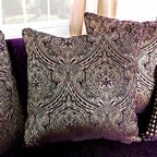 Grendel Traditional Purple Chenille Rolled Arms Loveseat by Furniture of America