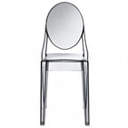 Stackable Mid Century Modern Crystal Clear Side Chairs Dining Living Room Transparent No Arms Accent Desk