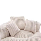 Bean Bag Sofa for Adults Kids, Oversized Corduroy Bean Bag Chair with 3 Pillows & Armrest for Living Room Bedroom - ModernLuxe