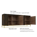 Clihome Furniture Wood 4-Door Accent Cabinet