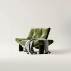 Contemporary Black Tufted Armless Chenille Accent Chair