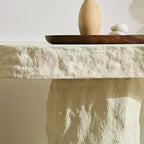 53.94 Modern Fiberglass Console Table with Irregular Legs