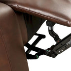Breathable PU Leather Manual Recliner Chair with Overstuffed Arm and Back