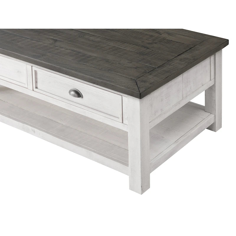 The Gray Barn Downington Solid Wood 2-Drawer Coffee Table