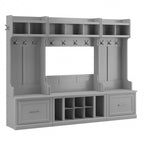 Woodland Full Entryway Storage Set with Coat Rack by Bush Furniture
