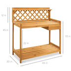 Best Choice Products Outdoor Wooden Garden Potting Bench, Workstation Table w/ Cabinet Drawer, Open Shelf