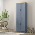 HOMCOM 67 Freestanding Kitchen Pantry, 4-Door Storage Cabinet Organizer with Adjustable Shelves and Doors