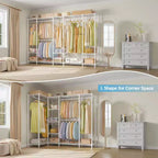 Extra Large Portable Closet Rack Heavy Duty Clothes Rack Max Load 1300 lbs
