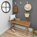 Plank+Beam Entryway Bench, Solid Wood End of Bed Bench for Bedroom, Hallway, Porch, 41.25