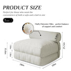 WOWMAX Convertible Folding Sofa Bed Folding Chair Bed with Back Bolster
