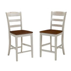 Homestyles Monarch 3-Piece Off-White Wood Kitchen Island Set with Drop Leaf Wood Top - 48 x 25 x 36
