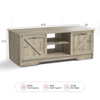 47 Rustic Farmhouse Coffee Table with Storage & Sliding Doors