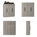Modern Freestanding Solid Wood Wardrobe Closet With Storage Shelves