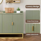 Buffet Cabinet with Storage Sideboard 4 Doors 47.2 Wide Modern Media Console Cabinet