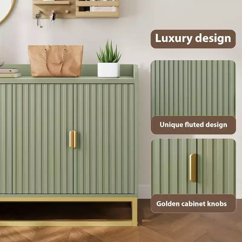 Buffet Cabinet with Storage Sideboard 4 Doors 47.2 Wide Modern Media Console Cabinet