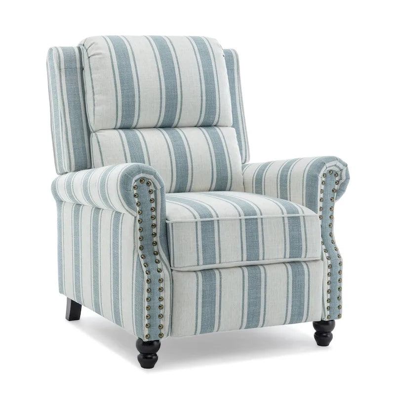2 Set Modern Padded Seat Recliner Chair with PU Leather/Fabric