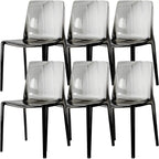 Amber Acrylic Armless Low Back Dining Chair