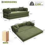 Acekool Convertible Sleeper Sofa Bed Floor Couch with Deep Seat and Corduroy Comfort