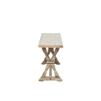 Wood Console Table or Bench with Distressed Accents - Brown - Roche River Decor