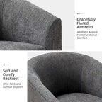 Cuenca Modern Upholstered Barrel Chair with Swivel Base Set of 2