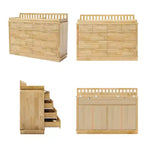 Homsee Solid Pine Wood Diaper Changing Table & Dresser: Removable Station,Drawer Storage, All-in-One Nursery Essential for Parents