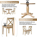 42-54 Farmhouse Round Extendable Dining Table for 4