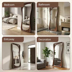 Dovelina 71H*31W Asymmetrical Full Length Mirror Decorative Leaning Mirror Modern Bathroom Mirror for Living Room Dining Room Entryway Bedroom