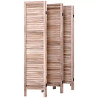67 High 6 Panel Room Divider Furniture Classic Venetian Wooden Slat Home