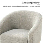 Sheila Modern 30 W Boucle Armchair with Solid Wood Legs Set of 2 by HULALA HOME