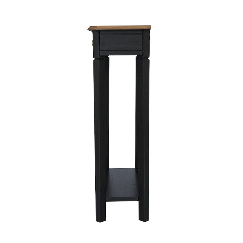 Marnie Two-tone 1-drawer Solid Wood Console Accent Table with Shelf by East at Main