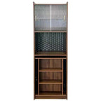GDFStudio Sinclair Modern 36 Wood Folding Study Table with Storage