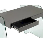 ARCHIE office desk with clear glass.
