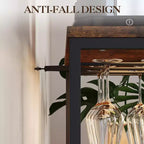 DobleePy Bar cabinets, wine cabinets, sideboards, adjustable shelves, suitable for small bar cabinets in kitchens and restaurants,Retro color