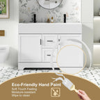Wavy Line 30/36/48 Bathroom Vanity Set with Sink & Faucet