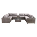 LSI Antibes Grey Wicker/Aluminium 12-piece Conversation Set
