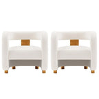 Manhattan Comfort Modern Amirah Velvet Accent Chair Set of 2