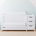 5-in-1 Convertible Crib and Changer with Drawer